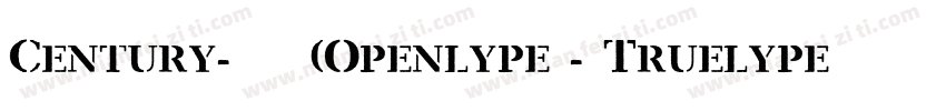 Century-常规(Openlype - Truelype)(Ver字体转换